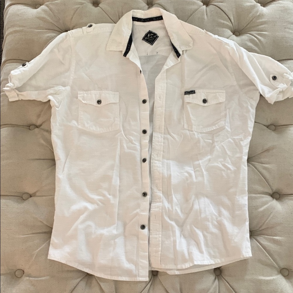 Stylish White Button-Down Shirt for Men